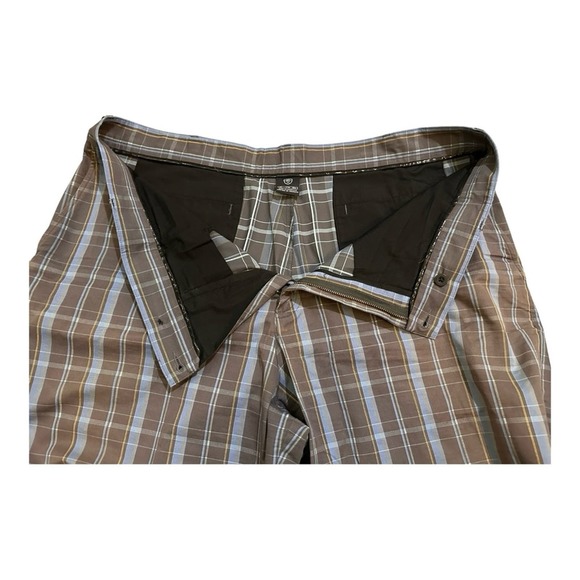Men’s Nike Dri Fit Golf Flat Front Casual Plaid Shorts packable Travel Size 42 - Picture 7 of 8